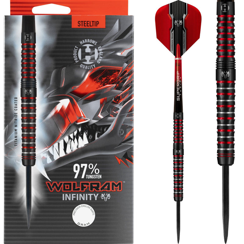 HARROWS WOLFRAM INFINITY DARTS - STEEL TIP 97% TUNGSTEN