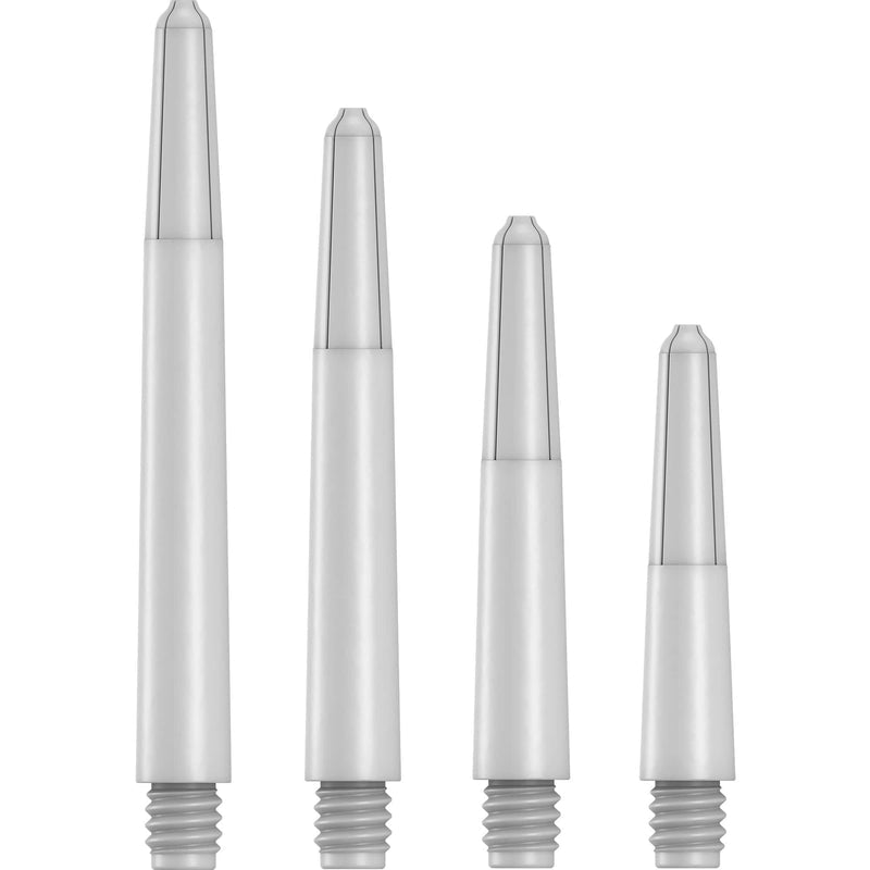 DESIGNA NYLON SHAFTS - DURABLE DART STEMS - PURE WHITE