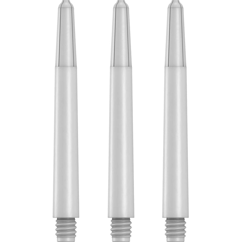 DESIGNA NYLON SHAFTS - DURABLE DART STEMS - PURE WHITE