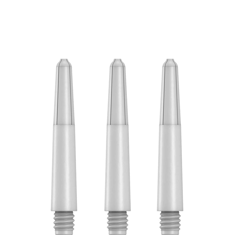 DESIGNA NYLON SHAFTS - DURABLE DART STEMS - PURE WHITE