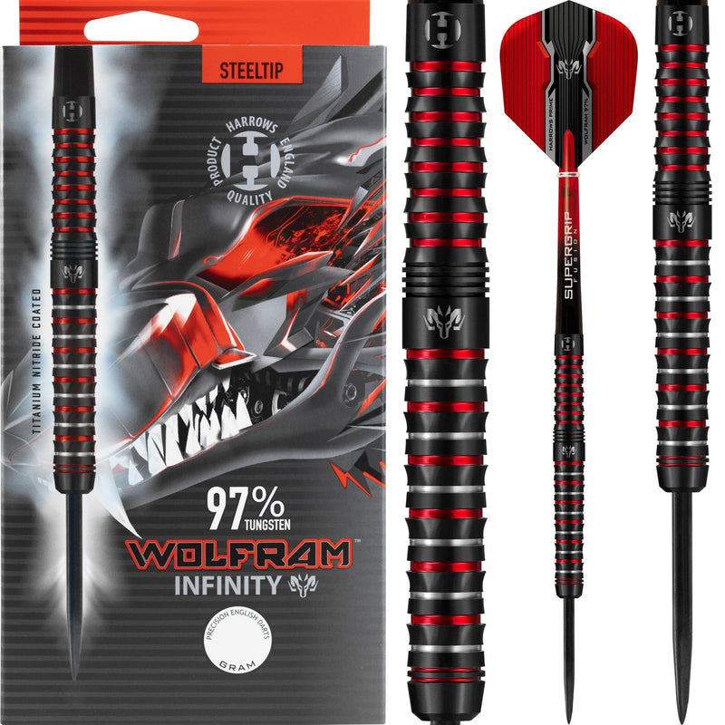 HARROWS WOLFRAM INFINITY DARTS - STEEL TIP 97% TUNGSTEN