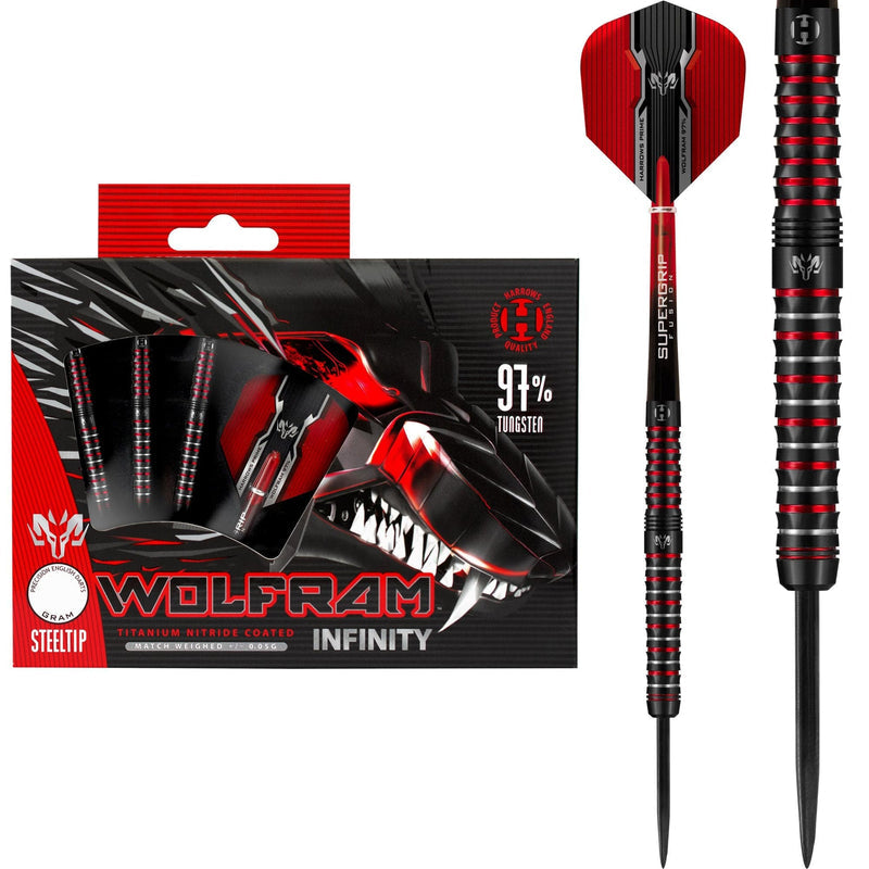 HARROWS WOLFRAM INFINITY DARTS - STEEL TIP 97% TUNGSTEN