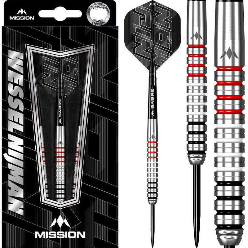 MISSION WESSEL NIJMAN DARTS - STEEL TIP - 95% - NATURAL