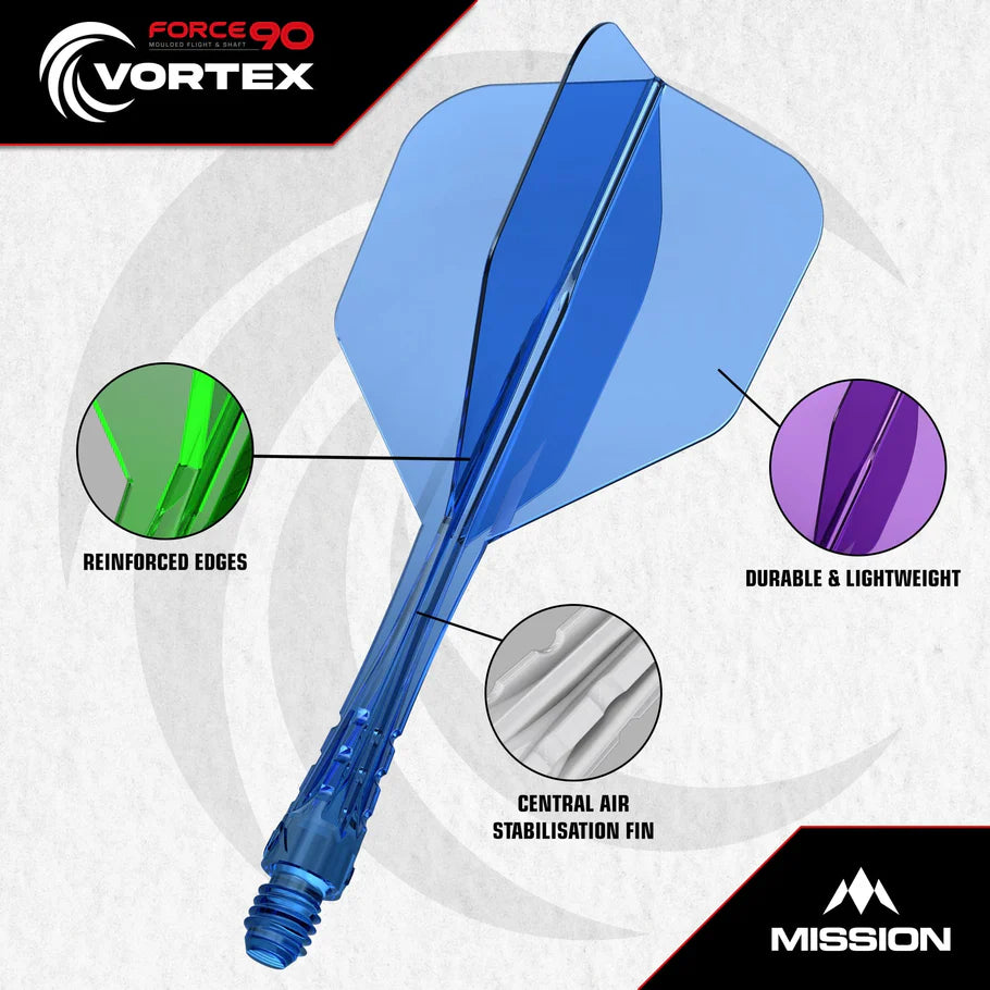 MIssion Darts - Mission Force 90 Vortex No6 - Moulded Flights