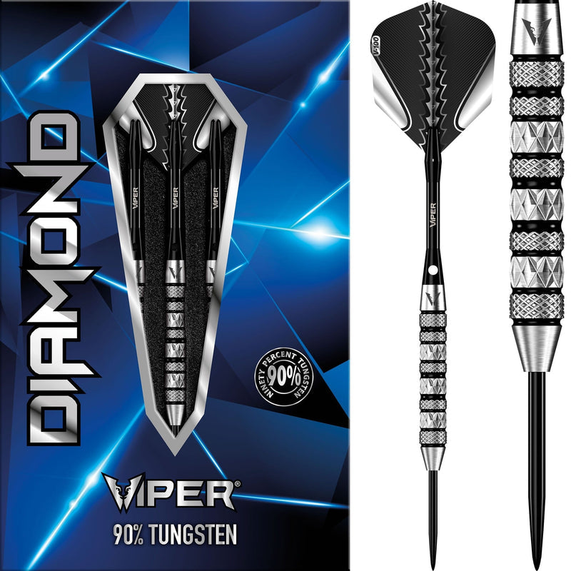 VIPER DIAMOND DARTS - STEEL TIP - 95% - KNURLED - S1 - TRI-GRIP