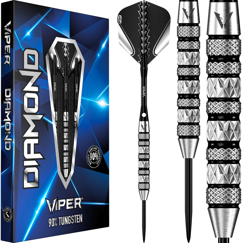 VIPER DIAMOND DARTS - STEEL TIP - 95% - KNURLED - S1 - TRI-GRIP