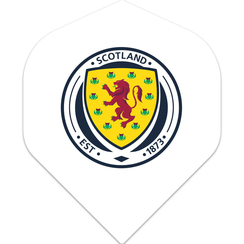 SCOTLAND FOOTBALL DART FLIGHTS - OFFICIAL LICENSED - 100 MICRON - NO2 - STD - F1 - WHITE - LOGO