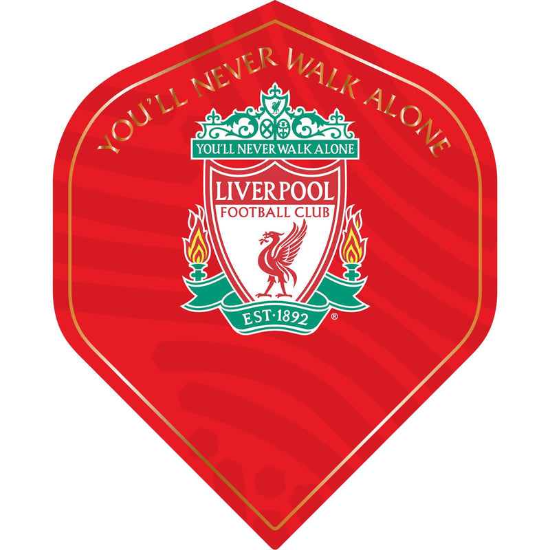 LIVERPOOL FC DART FLIGHTS - OFFICIAL LICENSED - NO2 - STD - LFC - F1 - RED - YNWA CREST