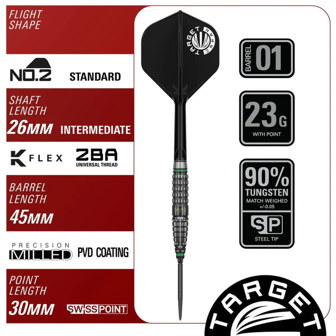 Target Japan - Akito Yamagata Scream G2 90% Tungsten Steel Tip Darts